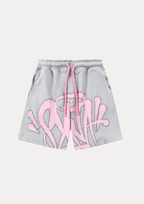 GRAFFITI SHORT SET GREY/PINK