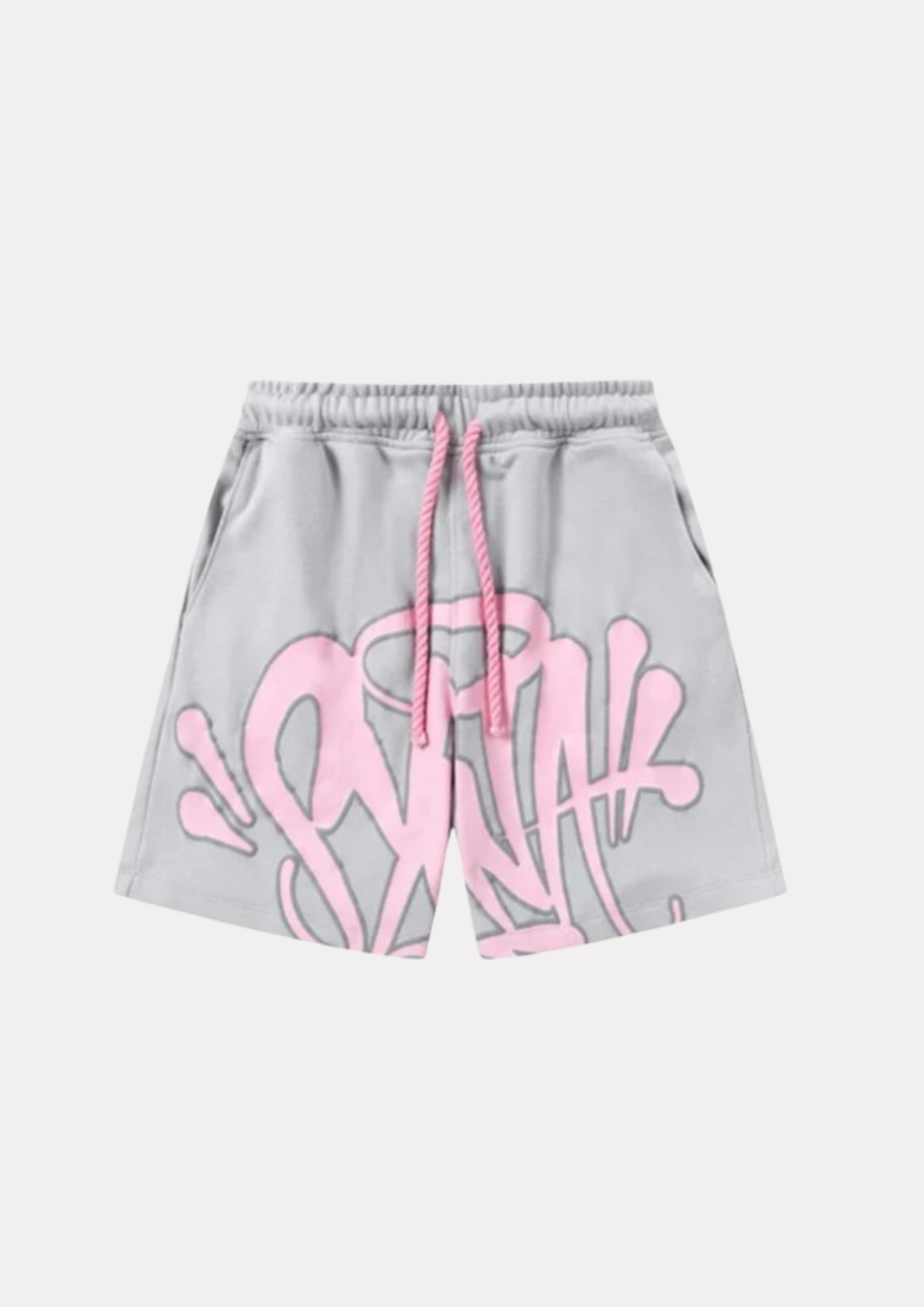 GRAFFITI SHORT SET GREY/PINK