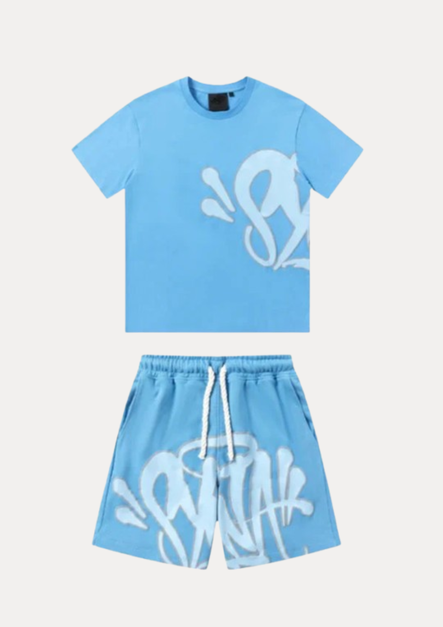 GRAFFITI SHORT SET BABYBLUE