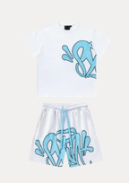 GRAFFITI SHORT SET BLUE