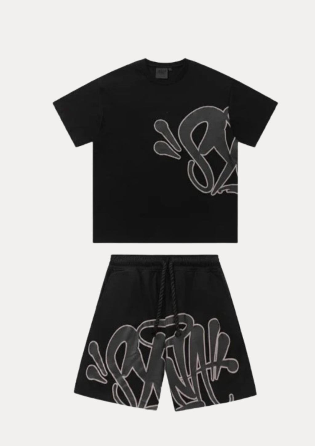 GRAFFITI SHORT SET BLACK