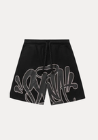 GRAFFITI SHORT SET BLACK