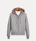 Checked Zip Hoodie