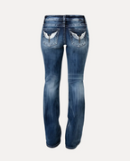 SKY FLARED JEANS BLAU