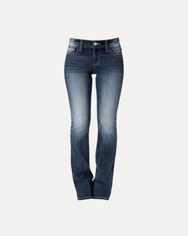 SKY FLARED JEANS BLAU