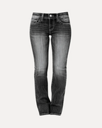 SKY FLARED JEANS SCHWARZ/GRAU
