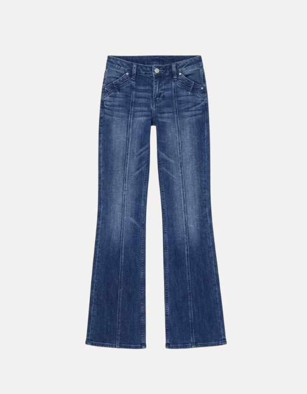 SLEEK FLOW FLARE JEANS DUNKELBLAU