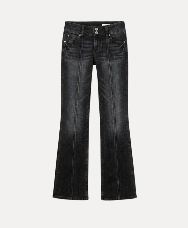 SLEEK FLOW FLARE JEANS SCHWARZ