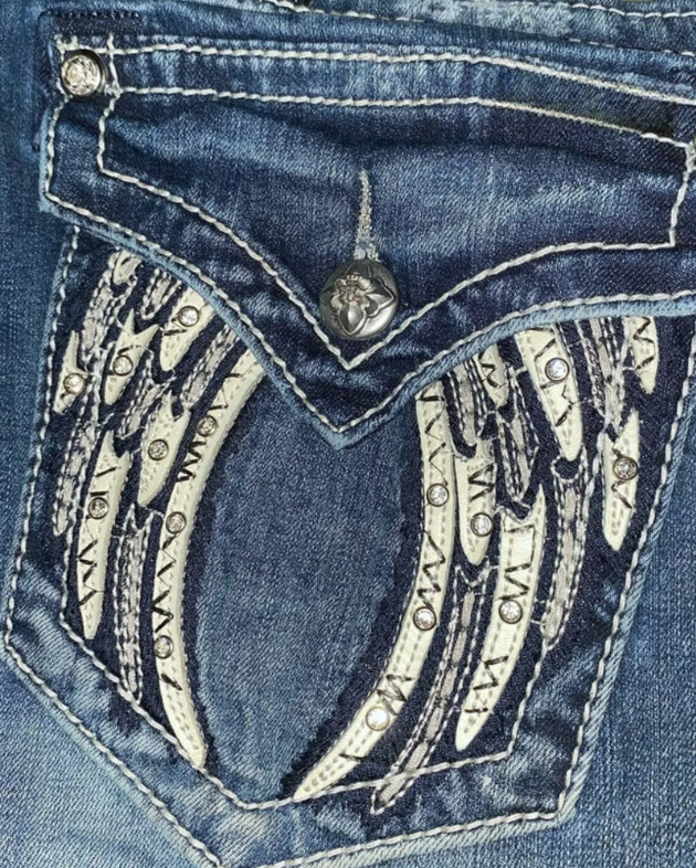 MIDNIGHT WING STRAIGHT JEANS
