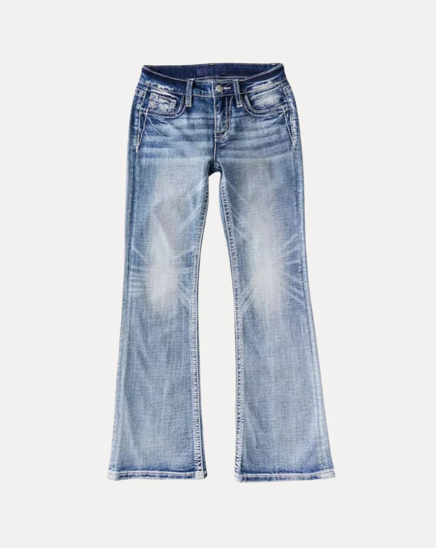 VINTAGE-BOOTCUT-JEANS aus DENIM