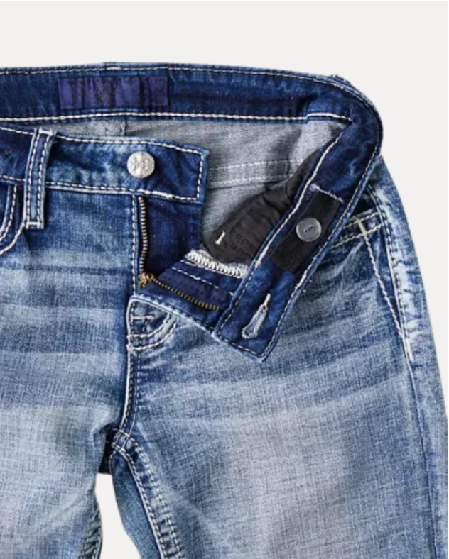 VINTAGE-BOOTCUT-JEANS aus DENIM